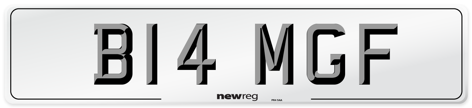 B14 MGF Number Plate from New Reg